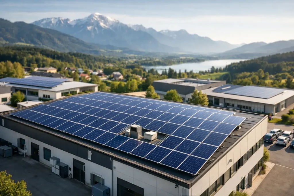 Praxisbeispiel PV für Gewerbebetrieb in Kärnten